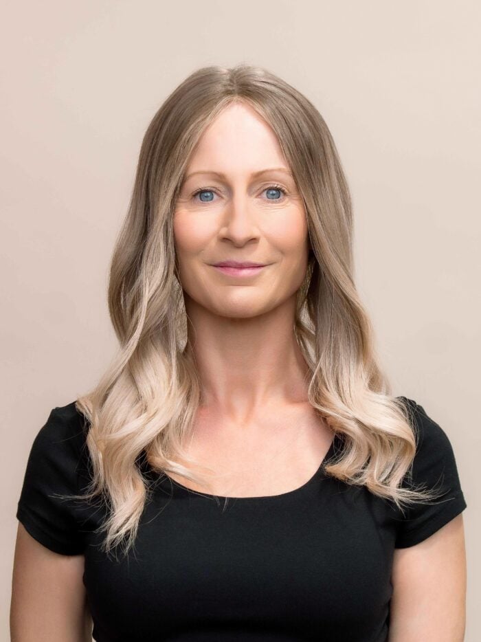 Sandy 18" | Blonde Human Hair Lace Topper - Image 1