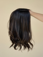 Brandy 16″ | Brunette Human Hair Silk Topper - Image 8