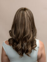 Coco 18" |  Brunette Human Hair Silk Topper - Image 4