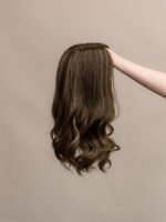 Coco 18" |  Brunette Human Hair Silk Topper - Image 5