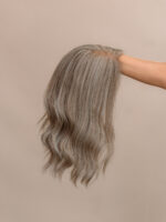 Opal 16” | Grey Human Hair Lace Topper - Image 5