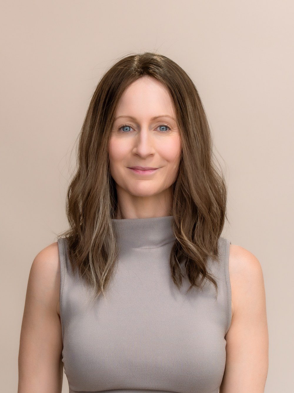 DNZ03302v2 Anastasia 16” | Brunette Human Hair Lace Topper - Image 1