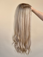 Lulu 22” | Blonde Human Hair Silk Topper - Image 6
