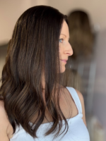 Brandy 18″ | Brunette Human Hair Lace Topper - Image 3