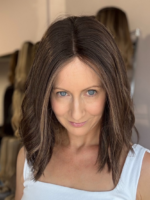 Chantal 12″ | Brunette Human Hair Lace Topper - Image 6