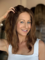 Cinnamon 14″ - Brunette Wavy Human Hair Wig