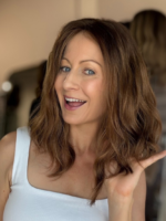 Cinnamon 14″ | Brunette Wavy Human Hair Wig - Image 4