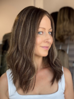 Lolita 16″ | Brunette Human Hair Lace Topper - Image 4