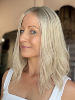 Luna Light 14″ | Silver Human Hair Lace Topper - Image 3