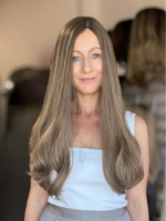 Madison 22″ | Brunette Human Hair Silk Topper - Image 2