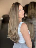 Madison 22″ | Brunette Human Hair Silk Topper - Image 4