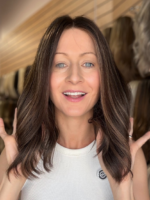 Chantal 14″ | Brunette Human Hair Wig - Image 6