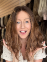 Cinnamon 16″ | Brunette Wavy Human Hair Wig - Image 8