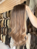 Cinnamon 16″ | Fully Hand Tied Human Hair Wig - Image 9