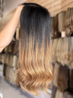 Espresso Honey 18″ | Fully Hand Tied Human Hair Wig - Image 7